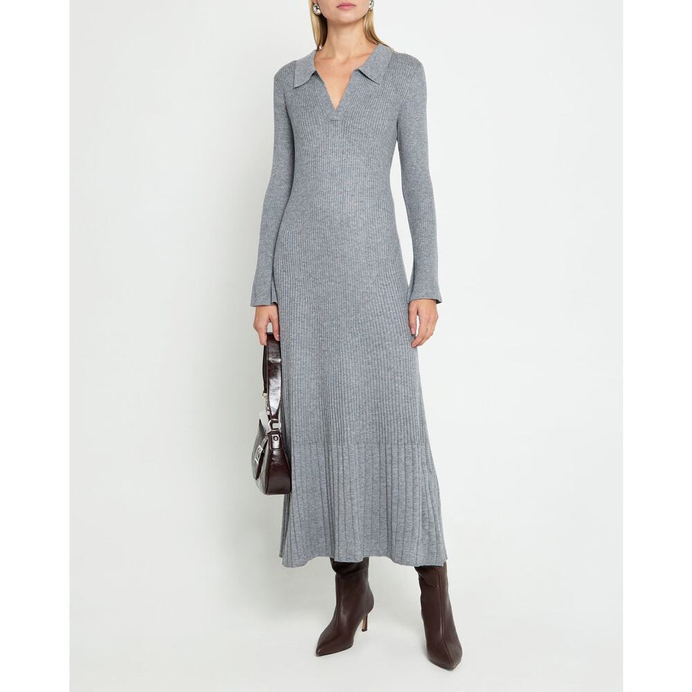 Caara Nicole Soft Knit Sweater Dress Long Sleeve Dark Gray Size Small NWT